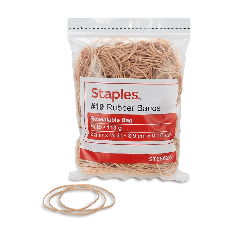 Staples 646092 Economy Rubber Bands Size #19 1/4 Lb. - Image 1